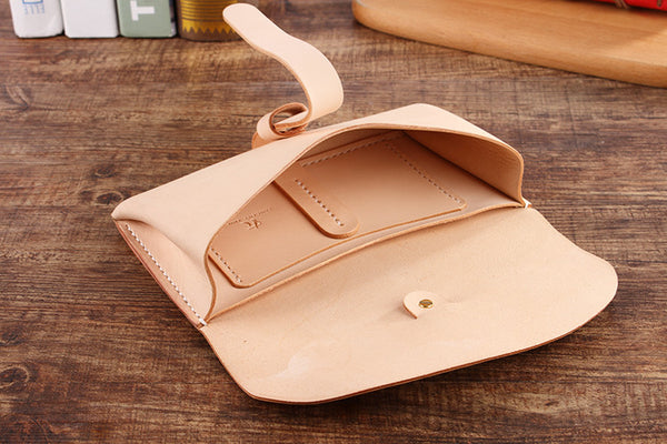 【切線派】牛革手作り手縫いクラッチバッグ長財布014001